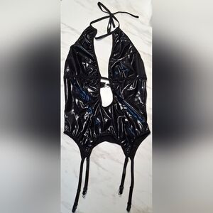 Black Onyx Double Keyhole Merry Widow (S/M)